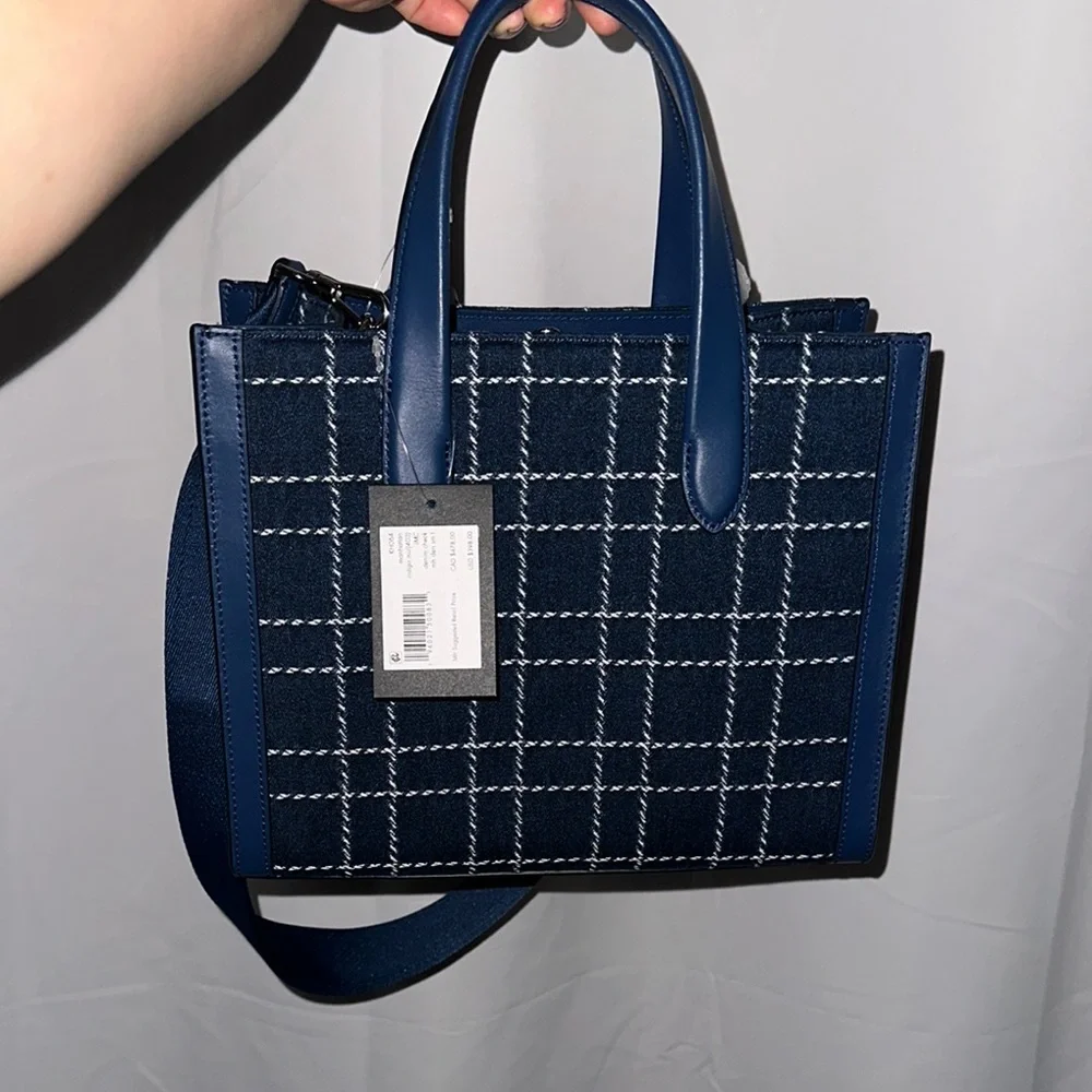 Kate Spade Blue Satchel with Geometric Design